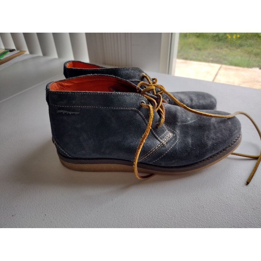 Wolverine Gray Suede Oxfords with Tan Laces